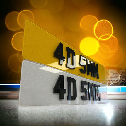 4D 5mm Number Plates - Best Merch
