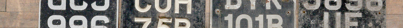 Classic Vintage Number Plates