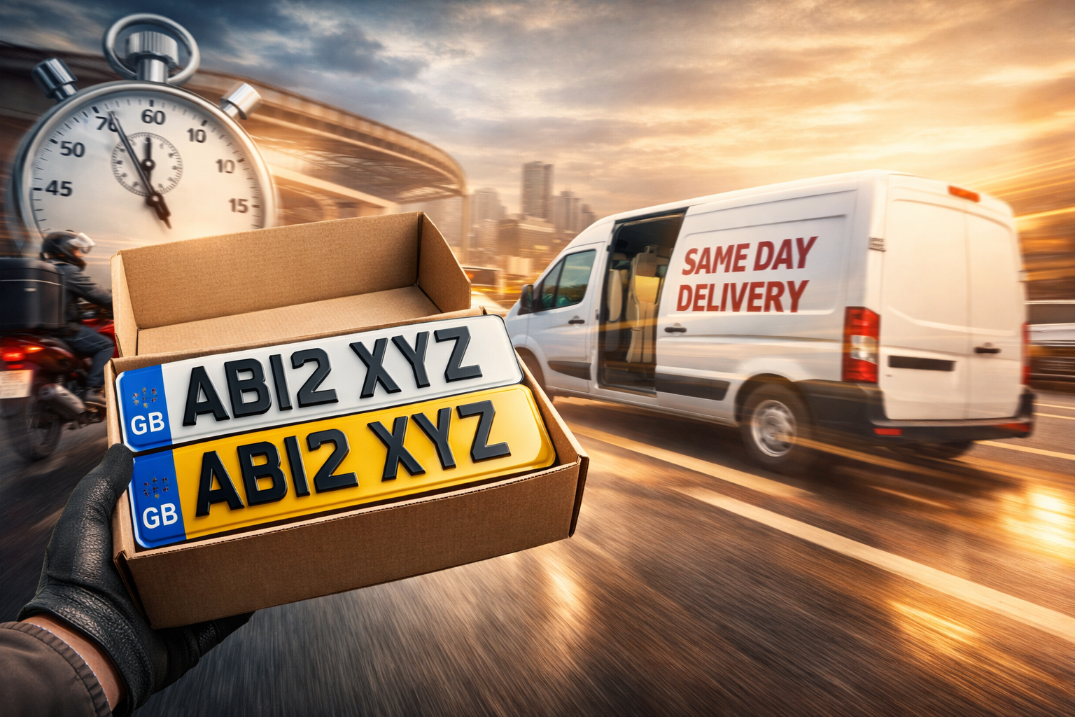 number plate delivery