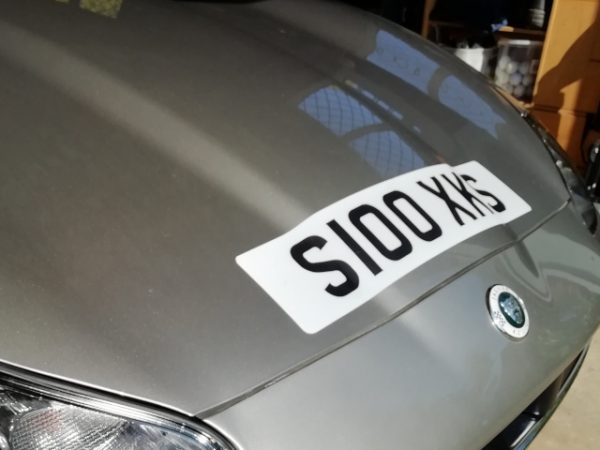 Sticker number plate