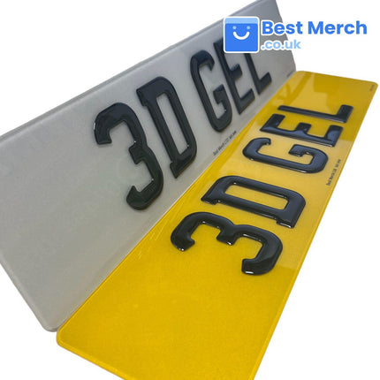 3D Gel Number Plates - Best Merch