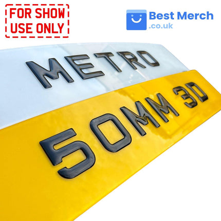 3D Metro Gel Number Plates - Best Merch