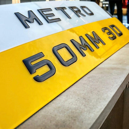 3D Metro Gel Number Plates - Best Merch