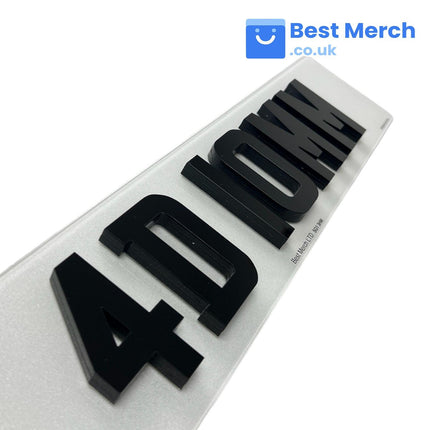 4D 10mm Number Plates - Best Merch