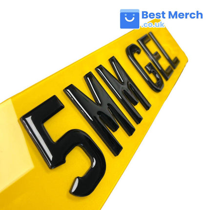 4D 5mm Gel Number Plates - Best Merch