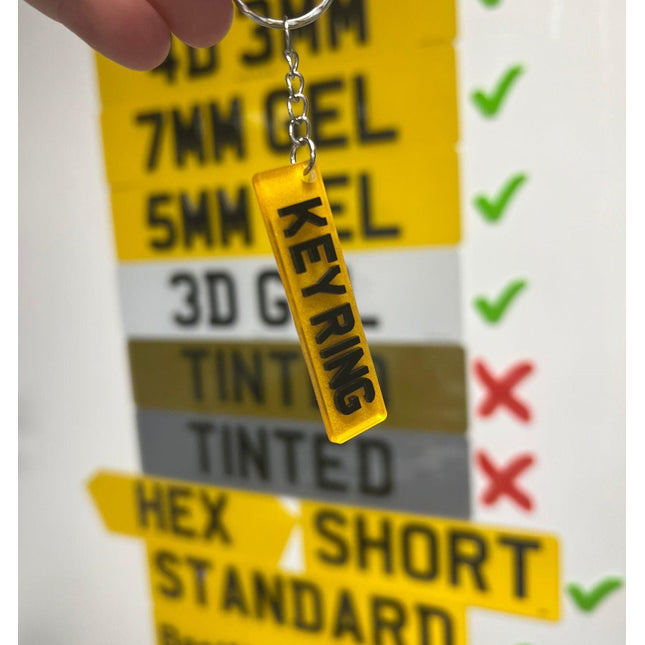 4D Number Plate Key Ring - Best Merch