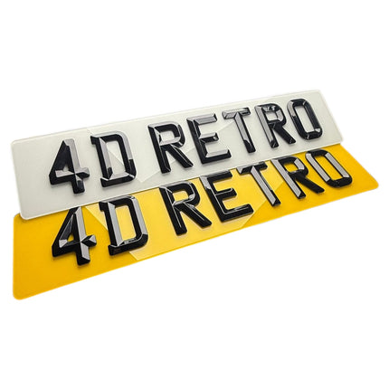 4D Retro Number Plates