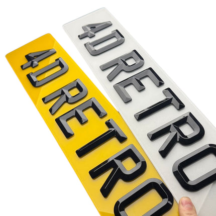 4D Retro Number Plates