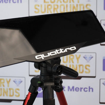 White Quattro Plate Holder - Luxury Number Plate Holder