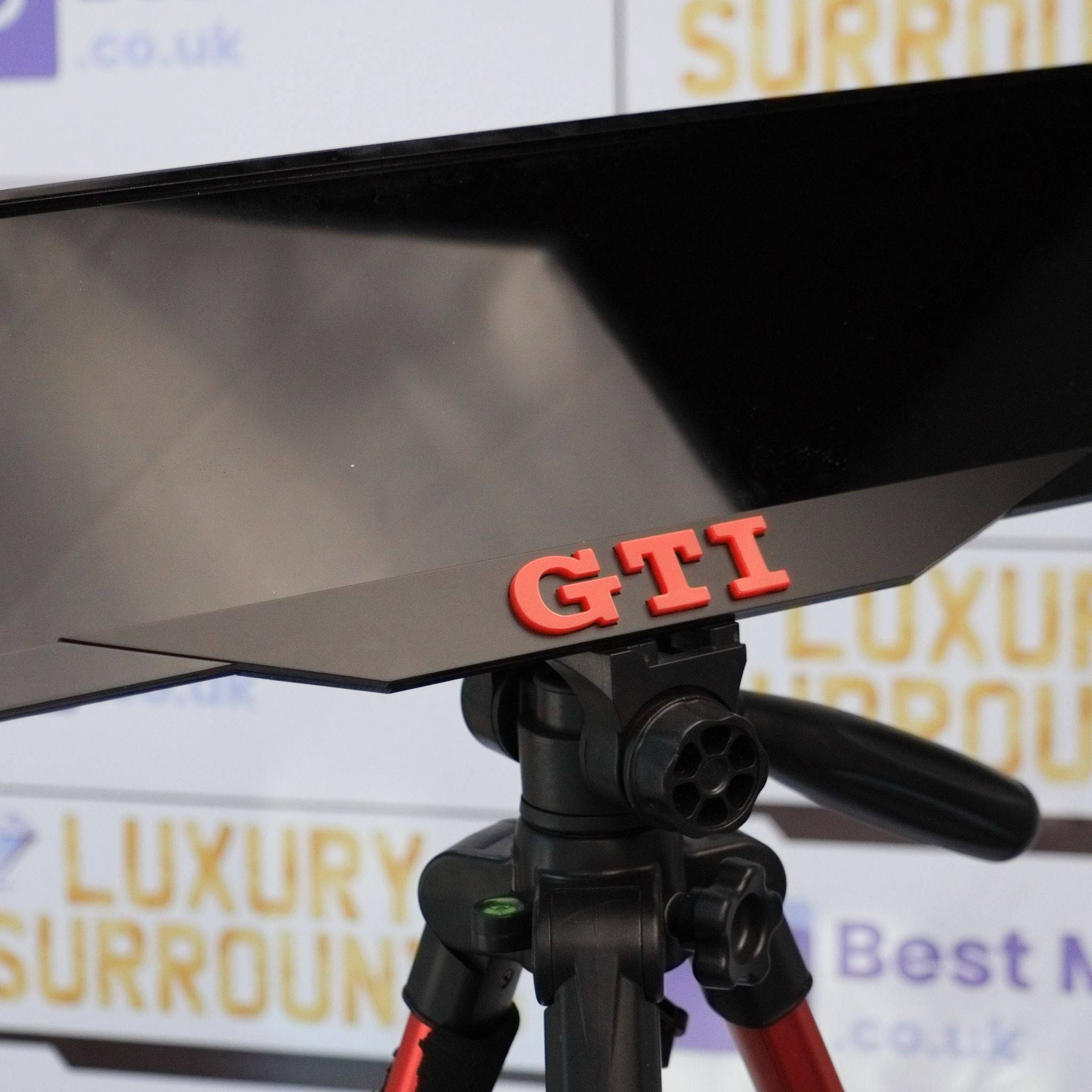 Genuine VW 'GTI' Red Number Plate Holder Frame Surround GTI Dealer Show Insert