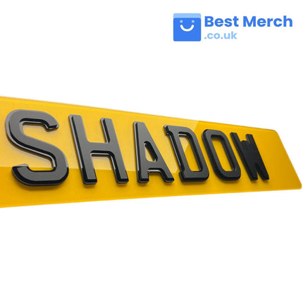 Shadow Number Plates - Best Merch