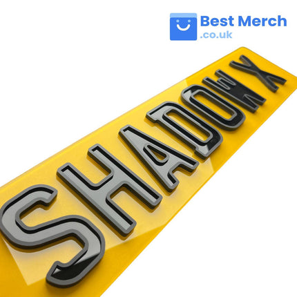 Shadow X Number Plates - Best Merch