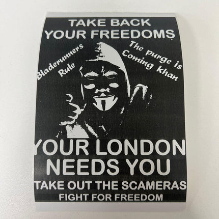 TAKE BACK YOUR FREEDOMS - ULEZ Stickers - Best Merch