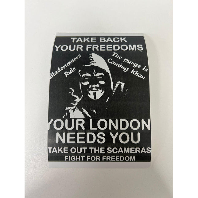 TAKE BACK YOUR FREEDOMS - ULEZ Stickers - Best Merch