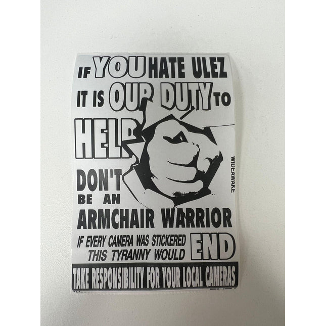 TAKE RESPONSIBILITY FOR YOUR LOCAL CAMERAS - ULEZ STICKER - Best Merch