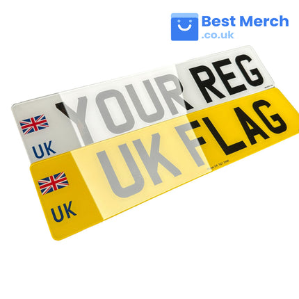 Standard Number Plates with UK Flag